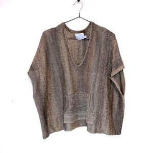 Michael Stars Anthropologie Oversized Boho V Neck Vest sweater Sz 1/ Small